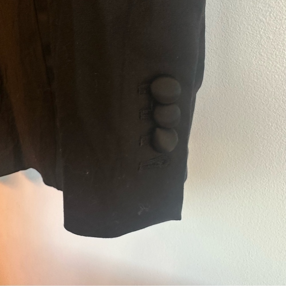 Club Monaco Blazer Womens Size 12 Black Wool Accent Darts Collar Single Button - Picture 4 of 16